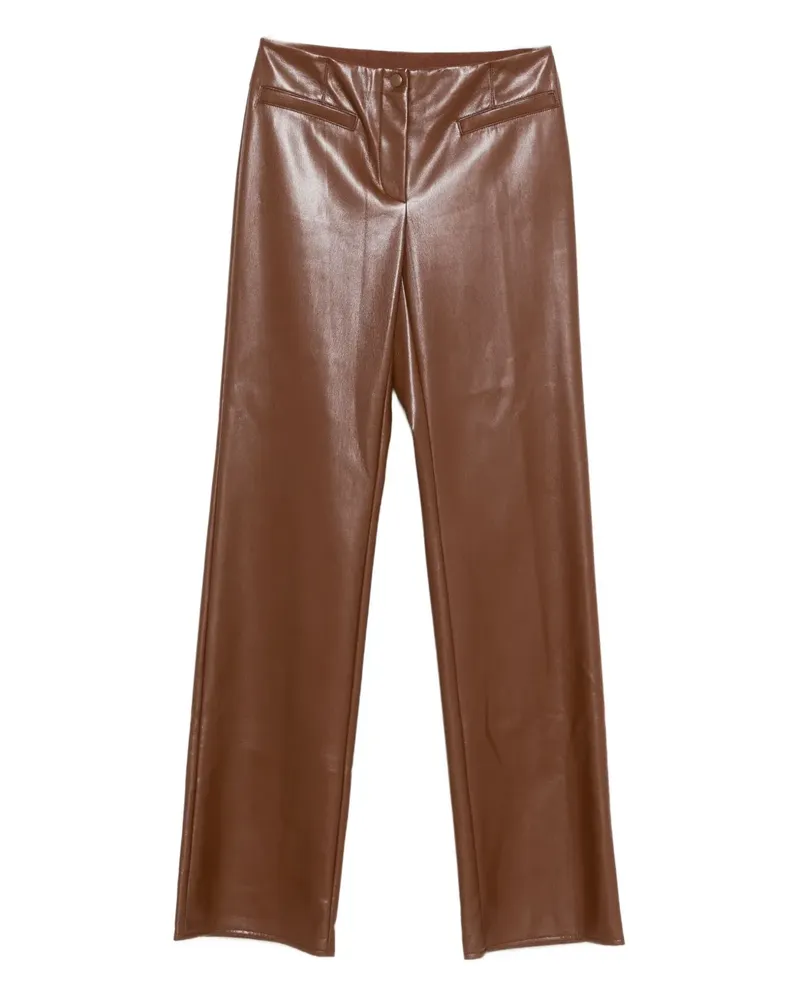 Patrizia Pepe Hose aus Faux-Leder - Braun Braun