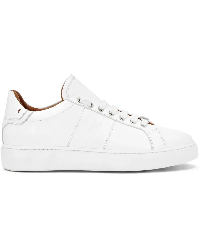 Billionaire Sneakers aus Nappaleder - Weiß Weiß