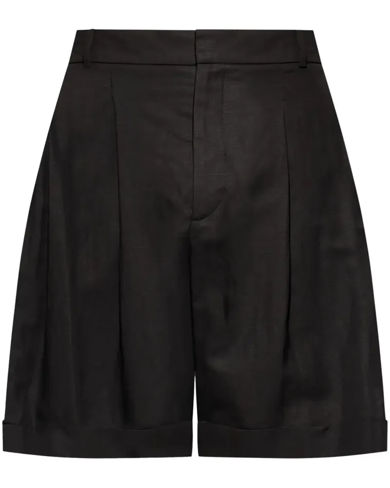 Balmain Shorts mit Falten - Schwarz Schwarz