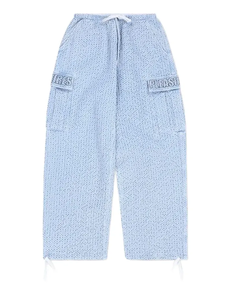PLEASURES Gestrickte Cargohose - Blau Blau