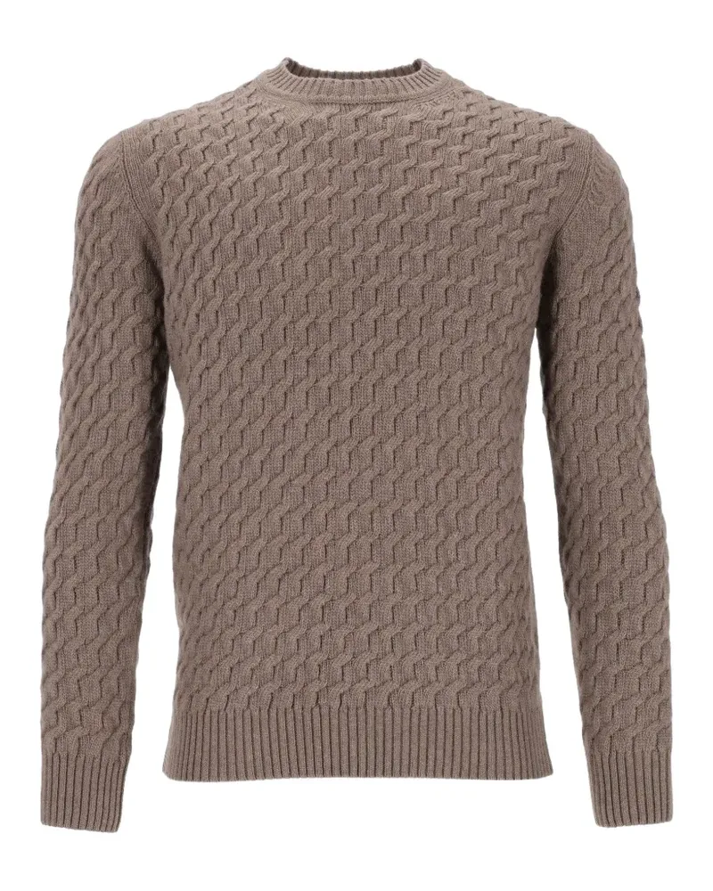 Al Duca D’Aosta 1902 Pullover mit Zopfmuster - Braun Braun