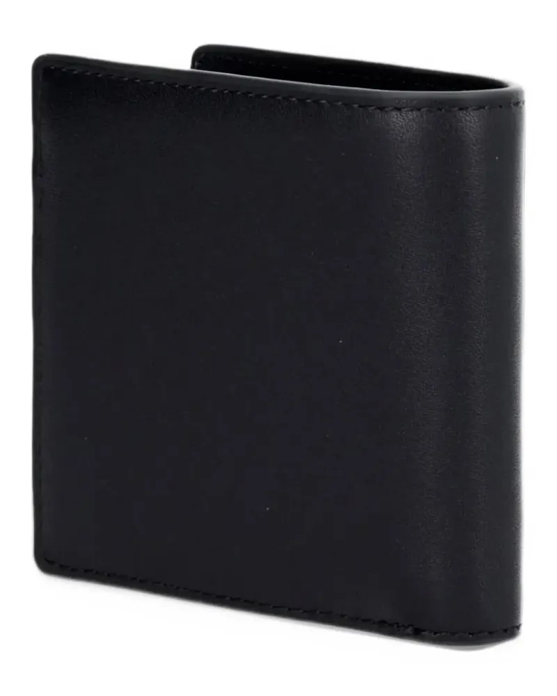Trussardi logo-plaque bifold wallet - Schwarz Schwarz
