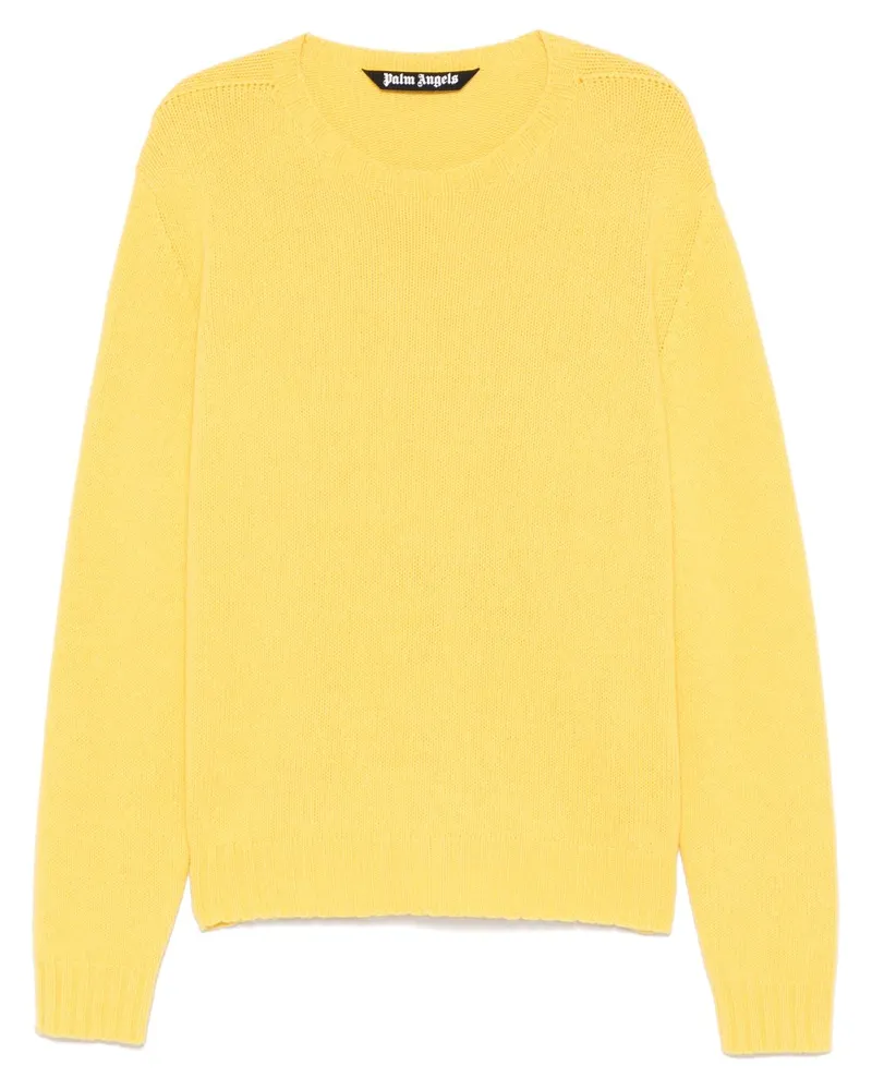 Palm Angels Pullover mit Logo - Gelb Gelb