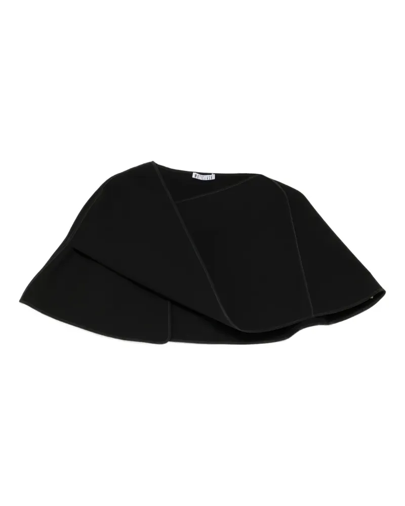 Maticevski Vailed Cape - Schwarz Schwarz
