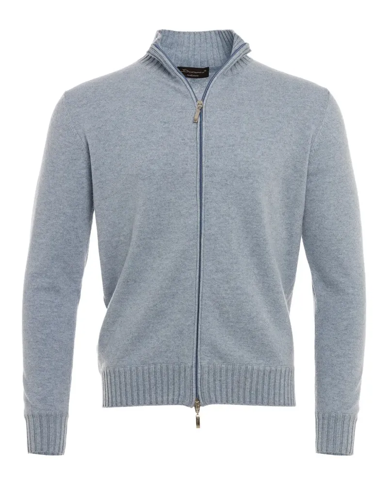 Doriani Gerippter Pullover mit Reißverschluss - Blau Blau