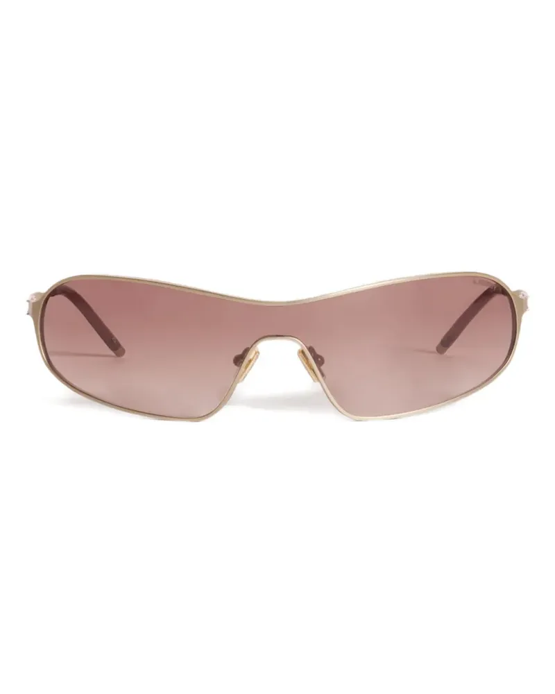 Kitsuné x A. Society Ren geometric-frame sunglasses - Gold Gold
