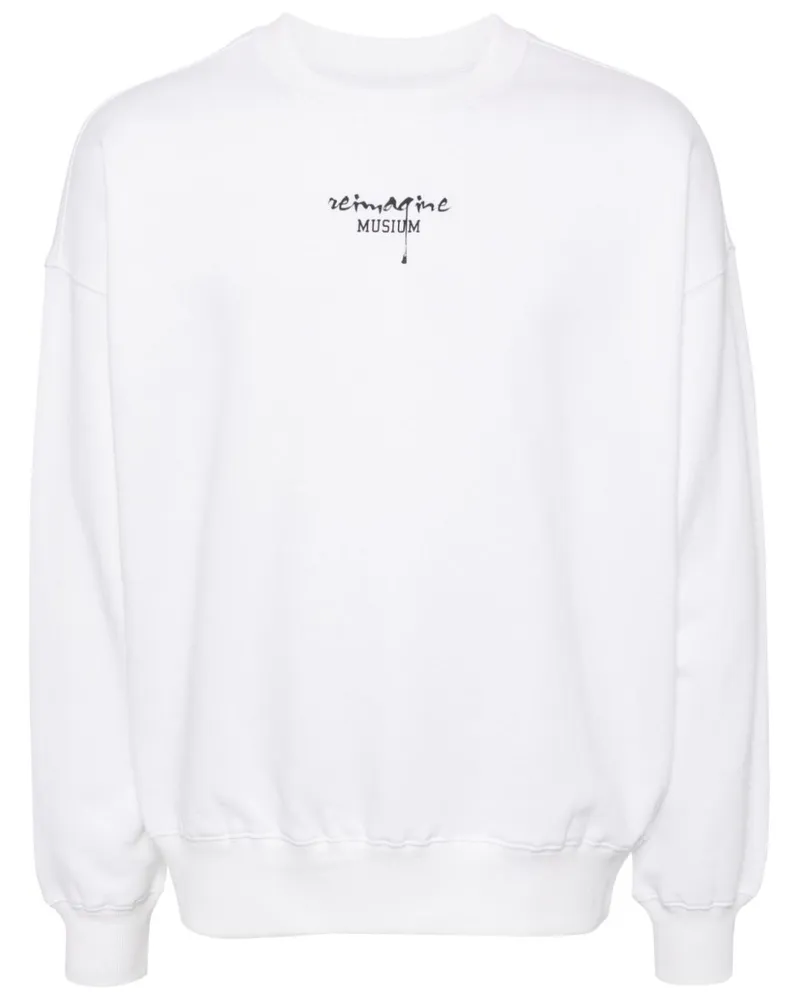 Musium Div. Sweatshirt mit grafischem Print - Weiß Weiß