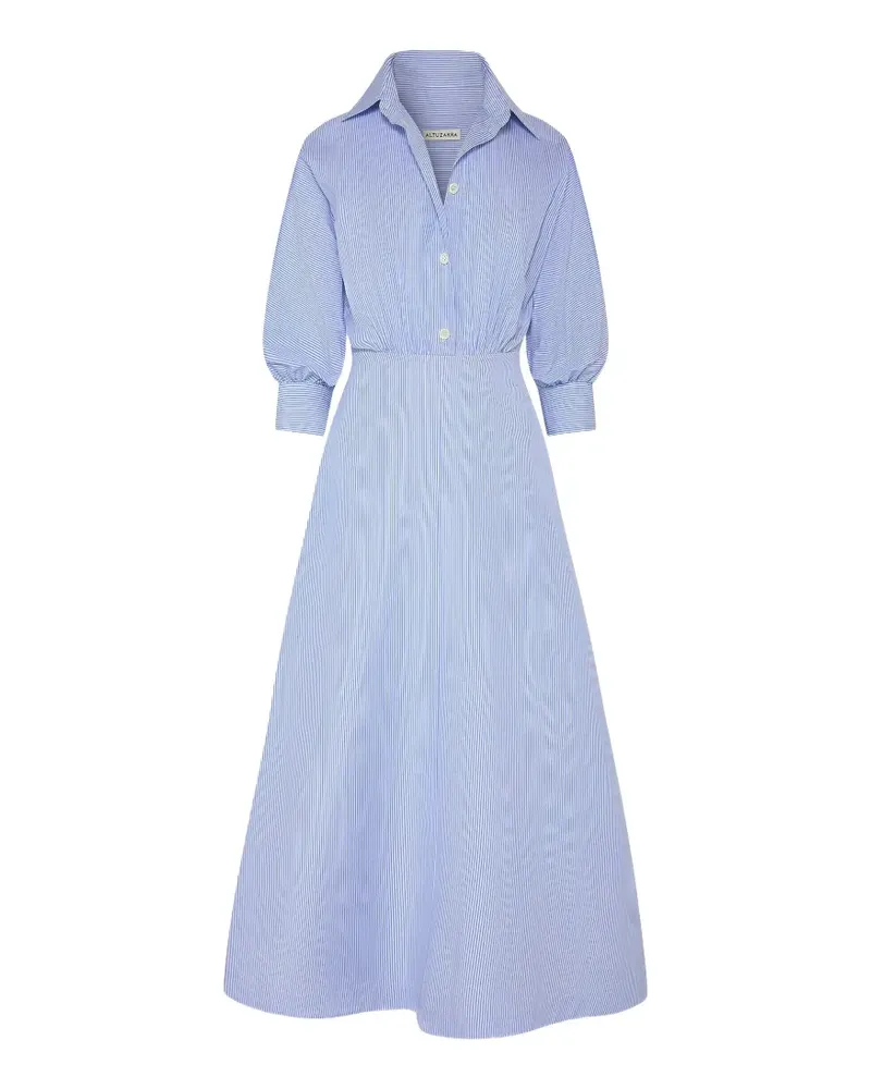 Altuzarra Gestreiftes Eleanor Hemdkleid - Blau Blau