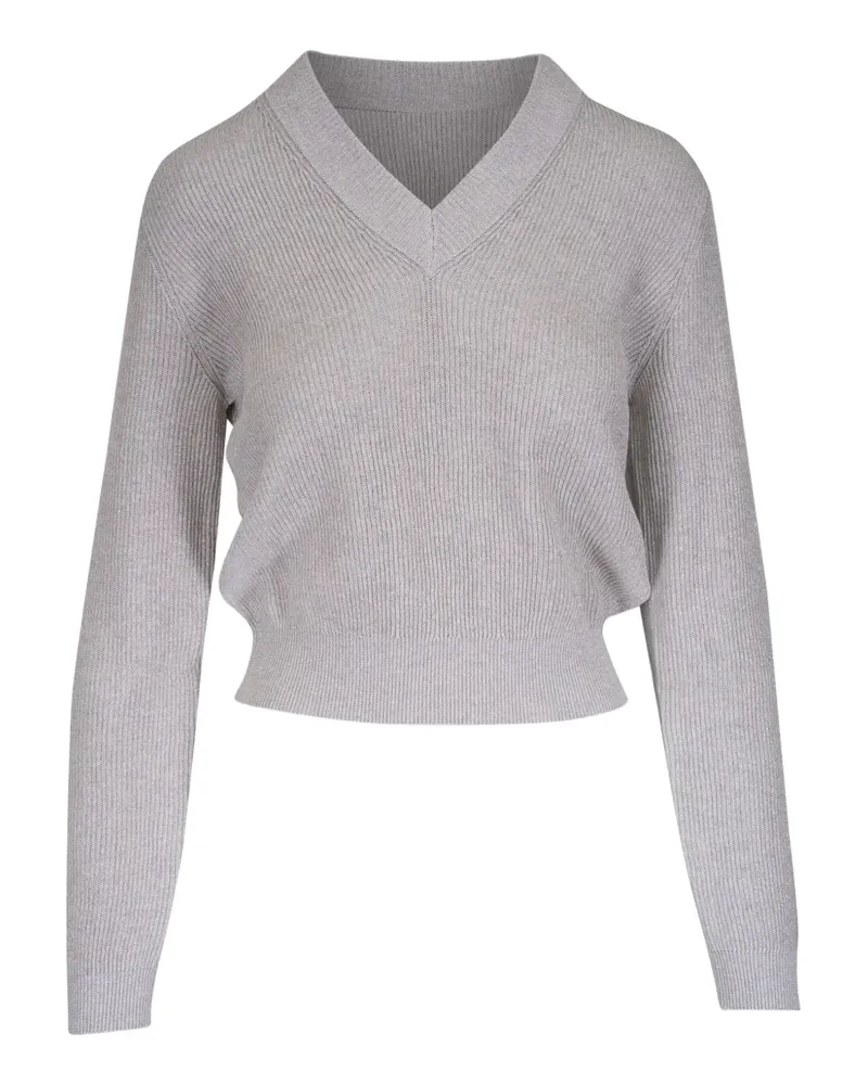 Brunello Cucinelli Pullover mit V-Ausschnitt - Grau Grau