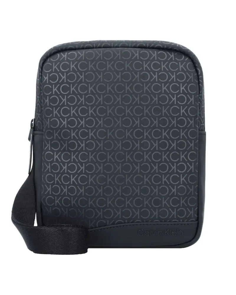 Calvin Klein monogram-embossed shoulder bag - Schwarz Schwarz