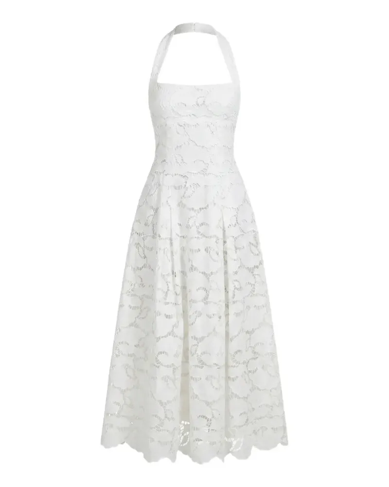 NICHOLAS Elisabeth Neckholder-Kleid - Weiß Weiß