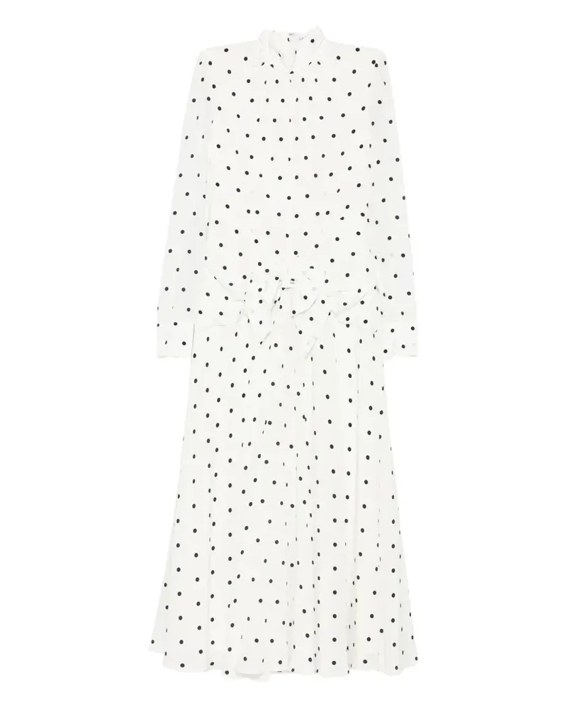 Alessandra Rich Gepunktetes Kleid - Weiß Weiß