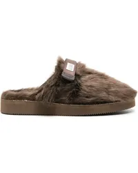 SUICOKE Zavo Slipper mit Faux-Fur-Futter Braun