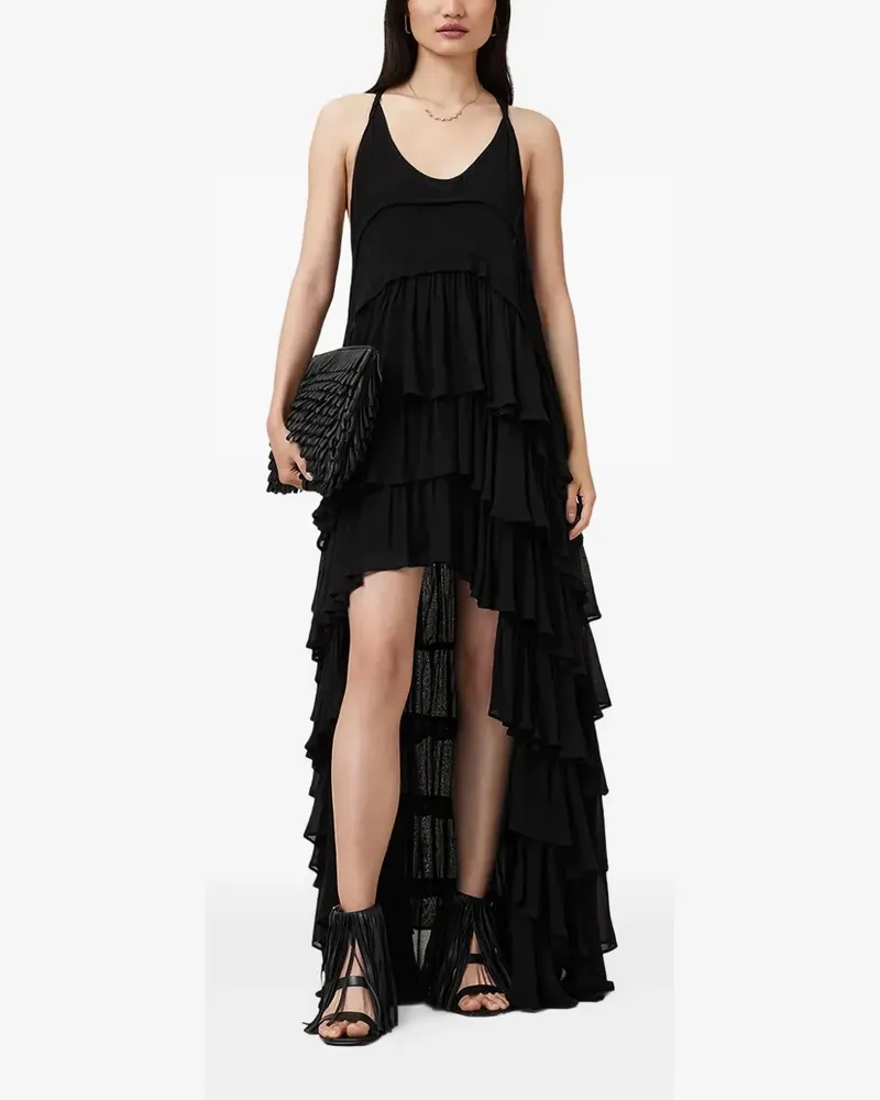 AllSaints Cavarly Maxikleid - Schwarz Schwarz