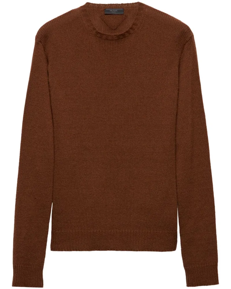 Prada Kaschmirpullover mit rundem Ausschnitt - Braun Braun