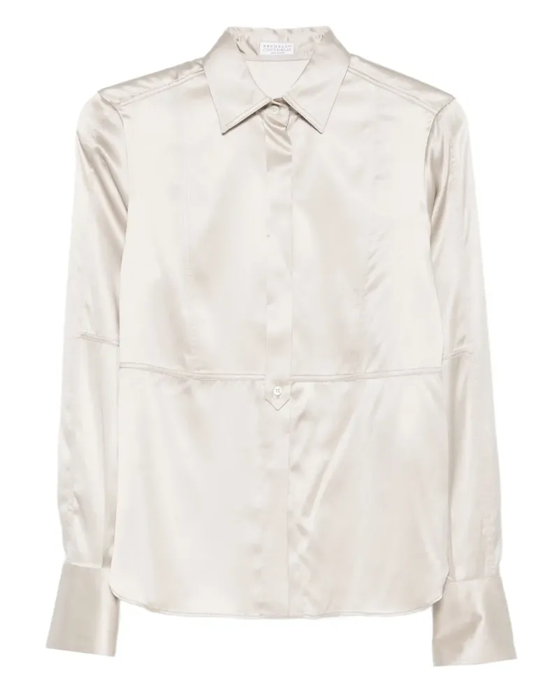 Brunello Cucinelli Hemd aus Seide - Nude Nude