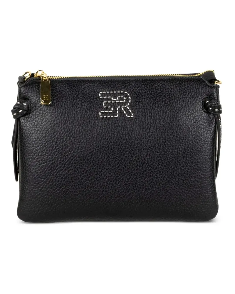Ermanno Scervino Aliana Clutch mit Logo-Print - Schwarz Schwarz
