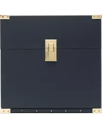 Ralph Lauren Home Parker Boxmit Leder-Mix (36cm x 34cm Blau