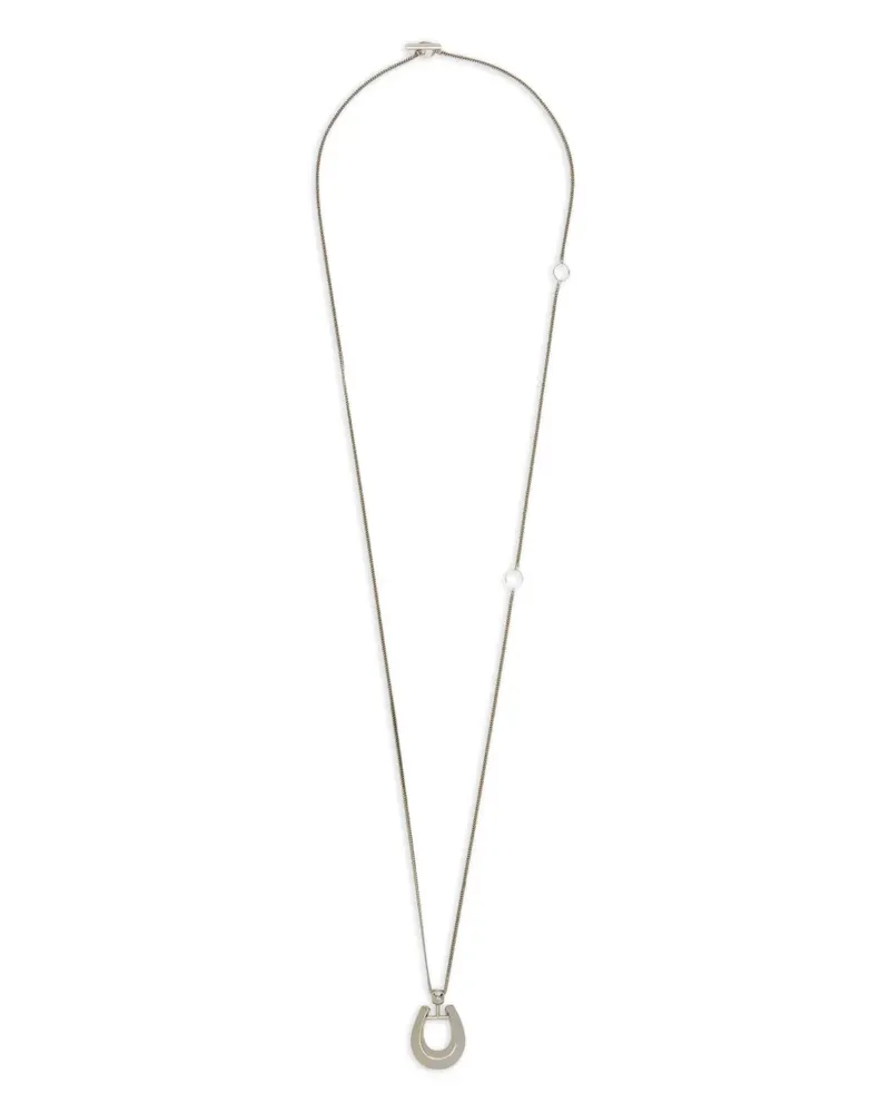 Jil Sander Halskette mit Hufeisenanhänger - Silber Silber