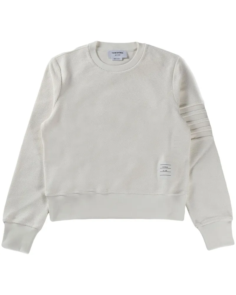 Thom Browne 4-Bar stripe sweatshirt - Weiß Weiß