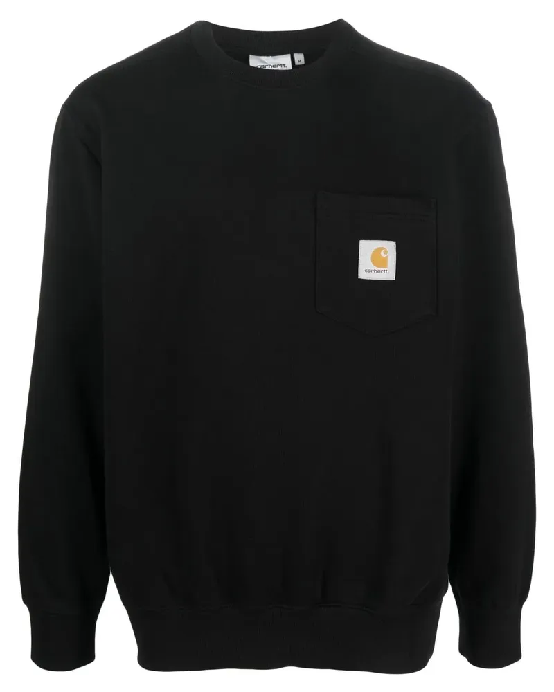 Carhartt WIP Sweatshirt mit Logo-Patch - Schwarz Schwarz