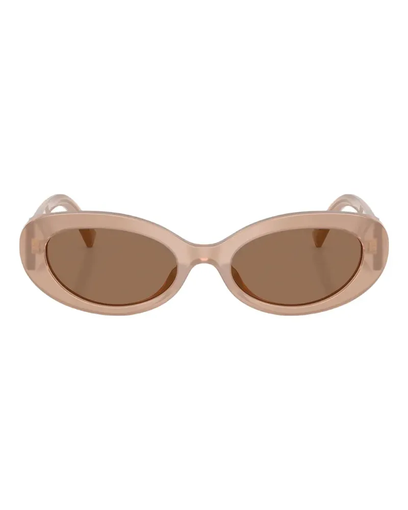 Dolce & Gabbana Devotion Sonnenbrille mit ovalem Gestell - Nude Nude
