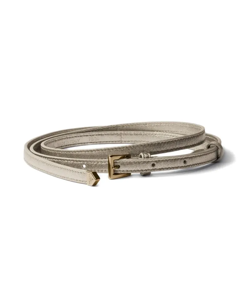 Prada buckle leather belt - Nude Nude