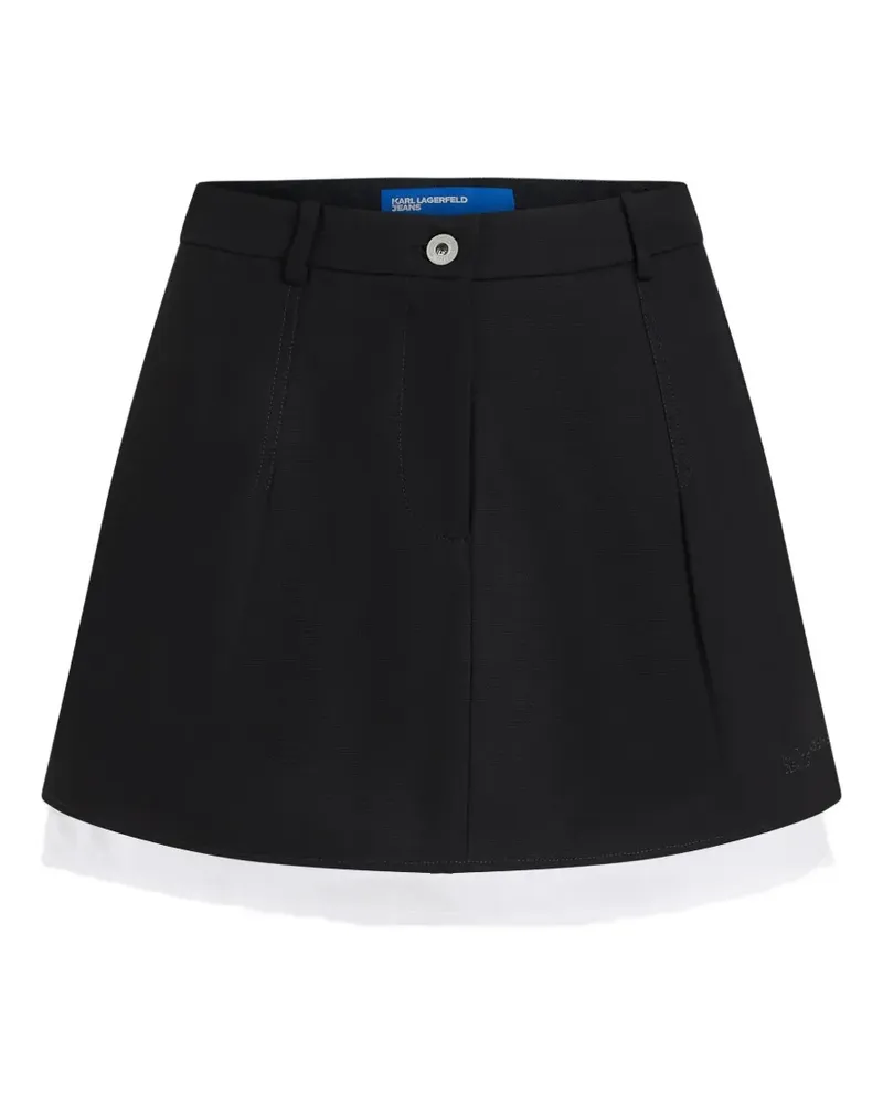 Karl Lagerfeld Rock im Layering-Look - Schwarz Schwarz