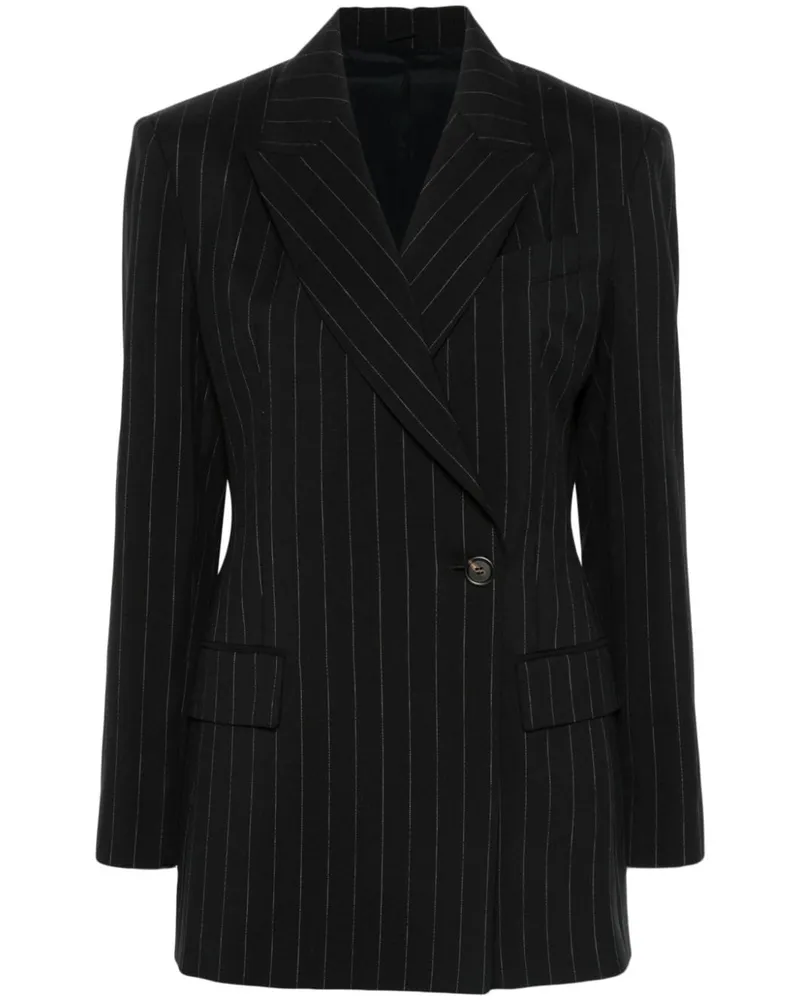 Brunello Cucinelli Sakko mit Nadelstreifen - Schwarz Schwarz