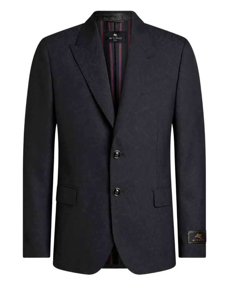 Etro jacquard paisley single-breasted jacket - Schwarz Schwarz