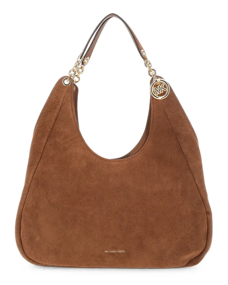 Michael Kors Ellie large suede shoulder bag - Braun Braun