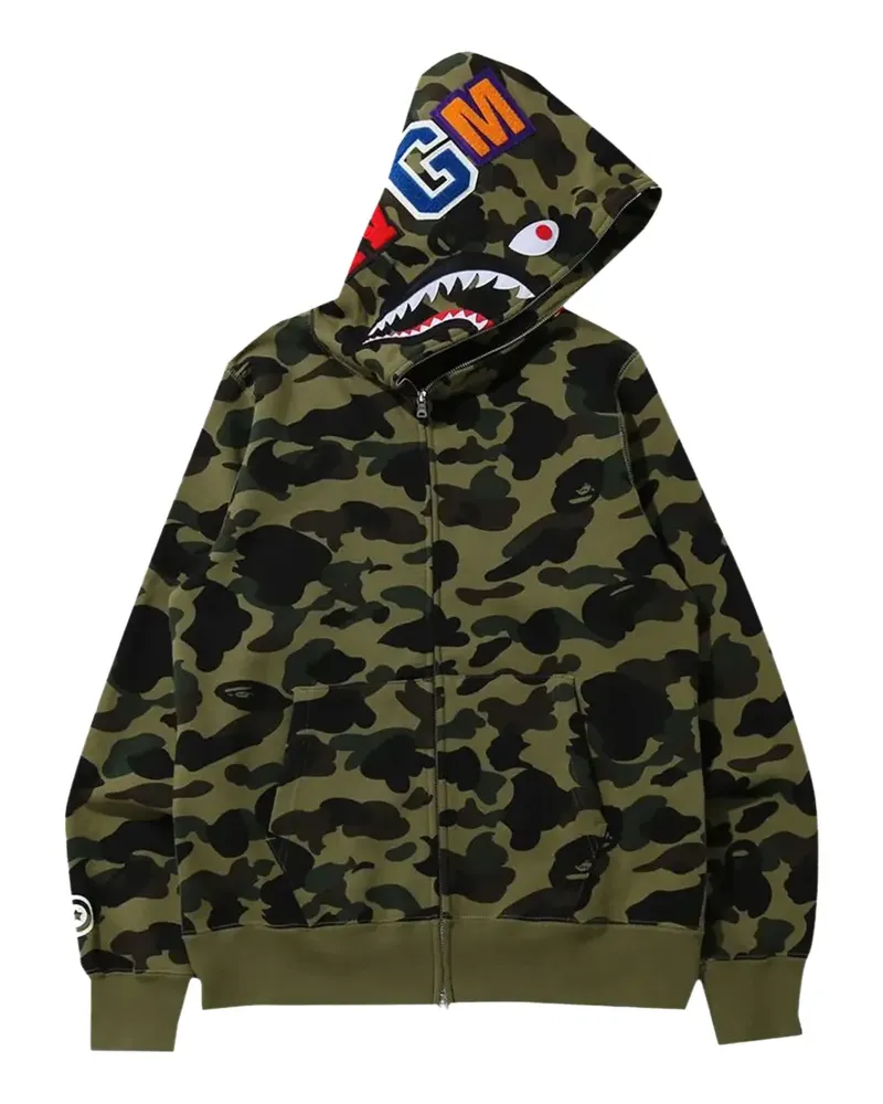 BAPE Hoodie mit Camouflage-Print - Grün Grün