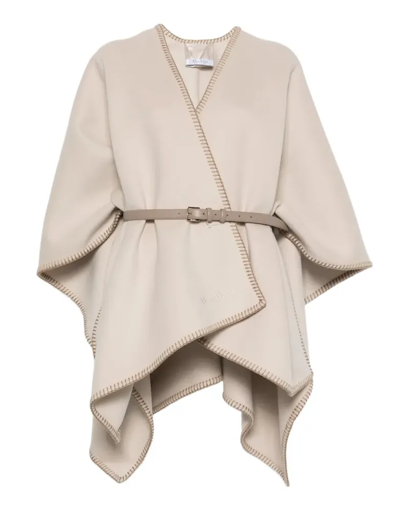 Max Mara Colomba Poncho mit Gürtel - Nude Nude