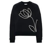 Sweatshirt mit Blumenapplikation