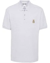 Moschino Poloshirt mit Teddy-Patch Grau