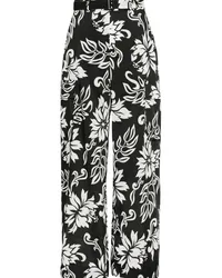 Sacai Cargohose mit Blumen-Print Schwarz