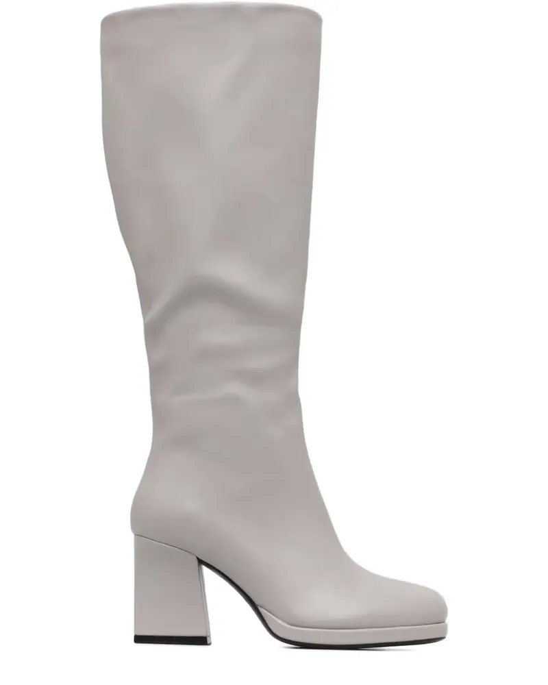 Pinko Stiefel mit eckigem Absatz - Grau Grau