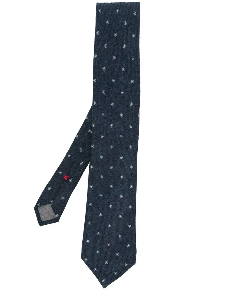 Brunello Cucinelli Krawatte mit grafischem Print - Blau Blau