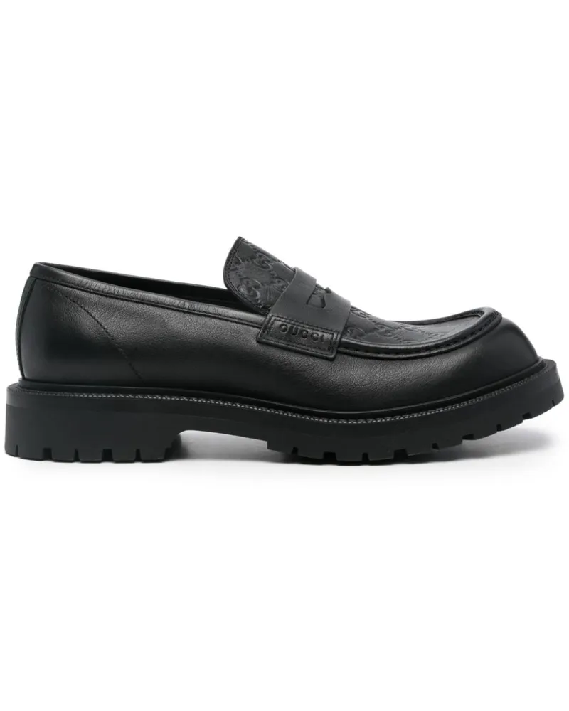 Gucci Loafer mit Webstreifen - Schwarz Schwarz