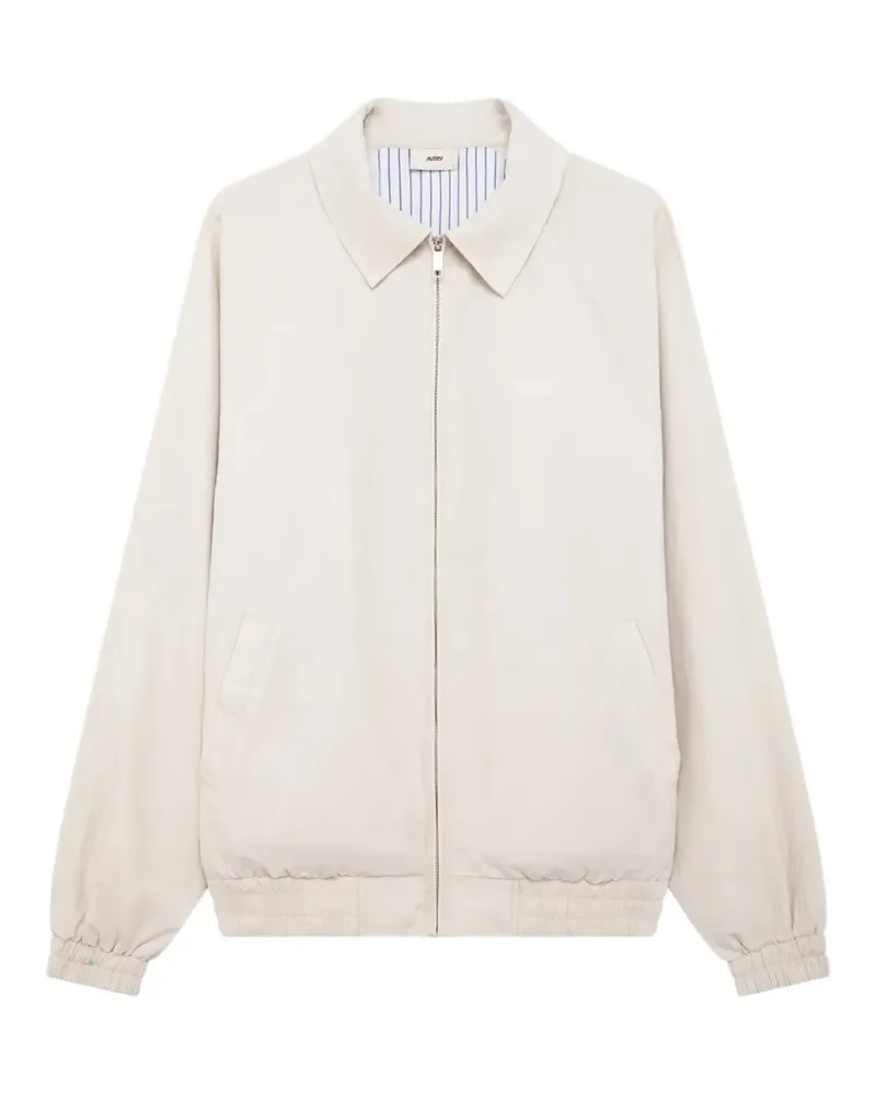 AUTRY zip-up elasticated bomber jacket - Nude Nude