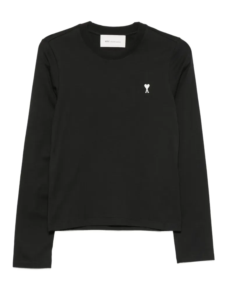 AMI Paris Ami de Coeur long-sleeve T-shirt - Schwarz Schwarz