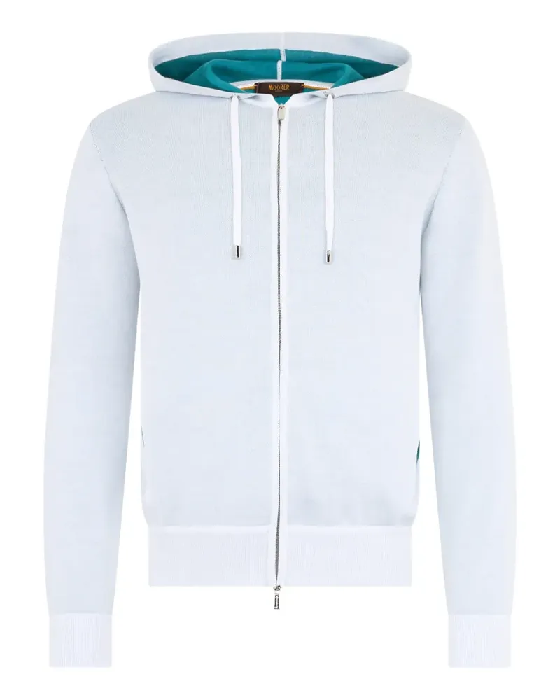 MOORER Kapuzenjacke mit Reißverschluss - Weiß Weiß