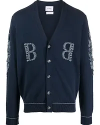 Barrie Kaschmircardigan mit 3D-Strickdetail Blau