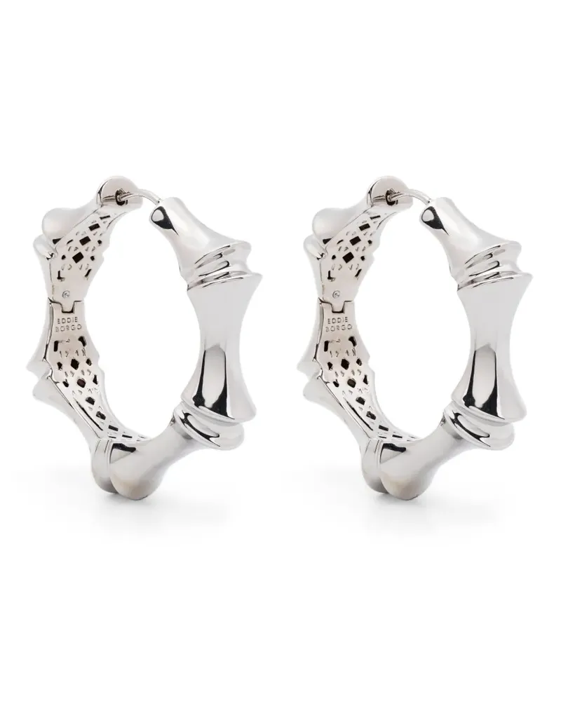 Eddie Borgo large Bambu hoop earrings - Silber Silber