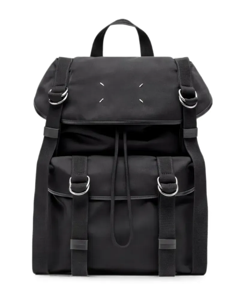 Maison Margiela Rucksack mit Ziernähten - Schwarz Schwarz