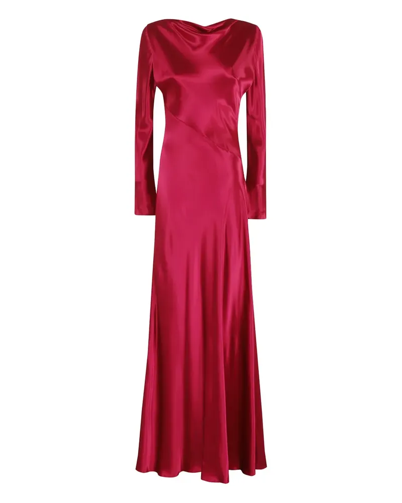 Alberta Ferretti Maxikleid mit Diagonalschnitt - Rosa Rosa