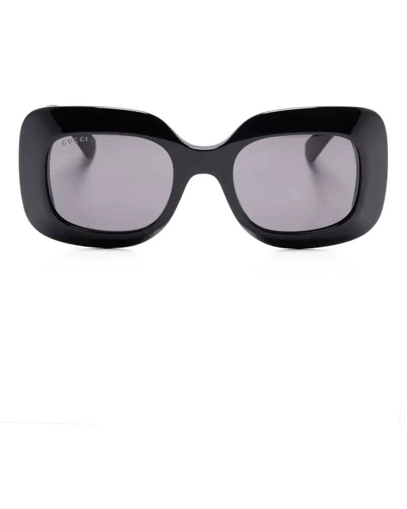 Gucci Sonnenbrille mit GG - Schwarz Schwarz