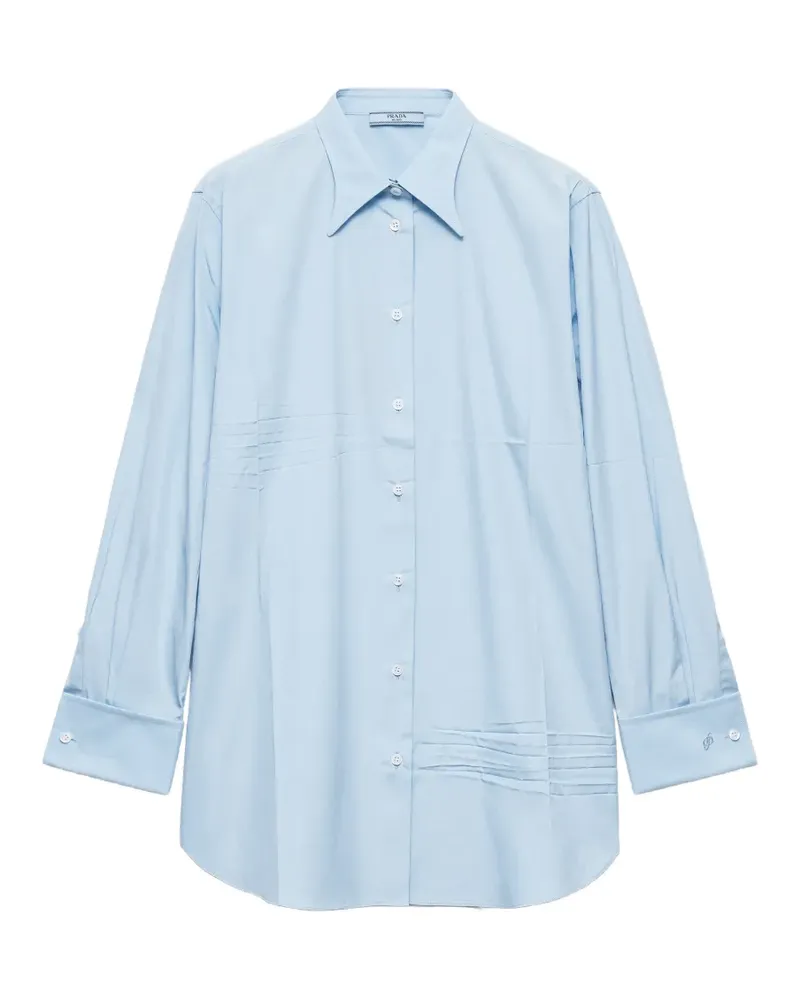 Prada Hemd aus Popeline - Blau Blau