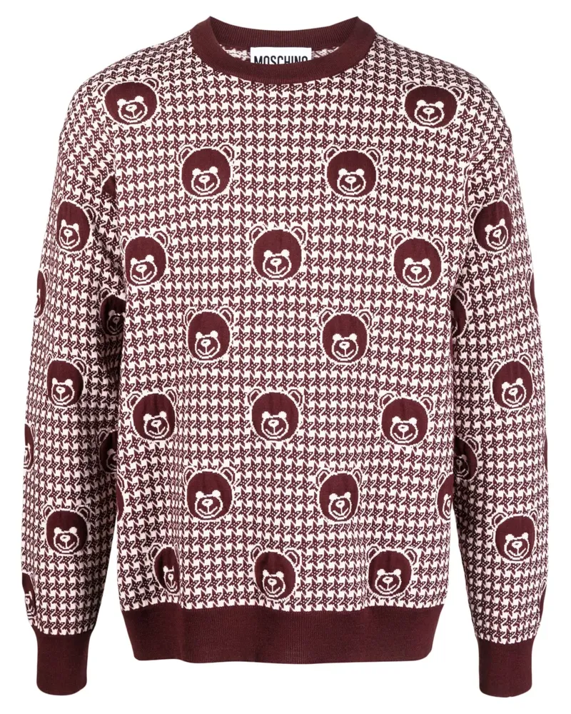 Moschino Pullover mit Teddy-Print - Rot Rot