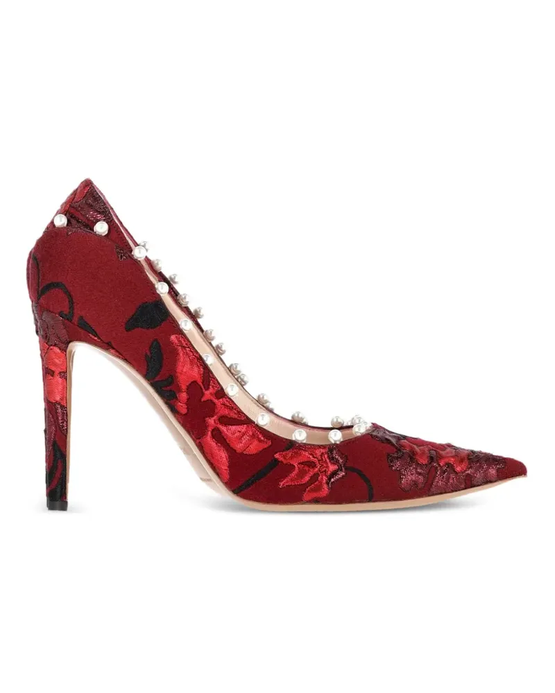 Aquazzura pearl-embellished heeled pumps - Rot Rot